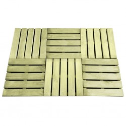 Sonata Декинг плочки, 6 бр, 50x50 см, FSC дървесина, зелени - Декорации