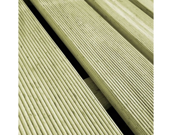 Sonata Декинг плочки, 6 бр, 50x50 см, FSC дървесина, зелени -