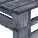 Sonata Градинска пейка от палети, FSC дървесина, сива импрегнация -