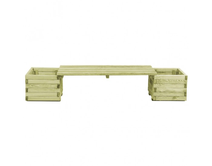 Sonata Градинска пейка със саксии, FSC импрегнирана борова дървесина -