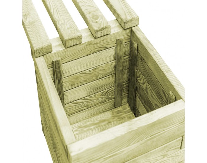 Sonata Градинска пейка със саксии, FSC импрегнирана борова дървесина -