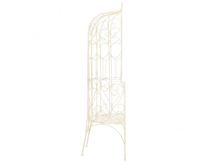 Sonata Градинска пейка, 95 см, желязо, антично бяло -
