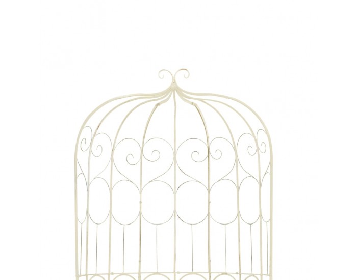 Sonata Градинска пейка, 95 см, желязо, антично бяло -