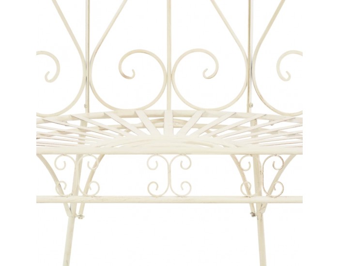 Sonata Градинска пейка, 95 см, желязо, антично бяло -