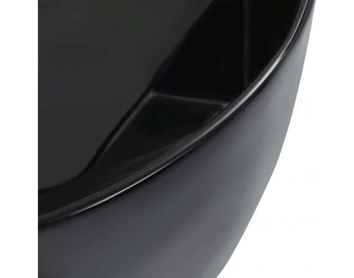 Sonata Мивка, 36x14 см, керамична, черна -