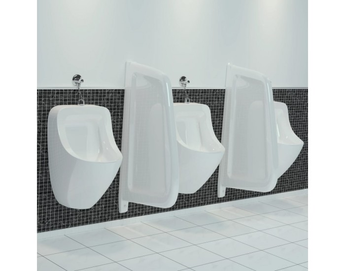 Sonata Разделител за писоари със стенен монтаж, керамика, бял -