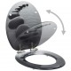 Sonata Тоалетна седалка с плавно затваряне, МДФ капак, дизайн с камъни -