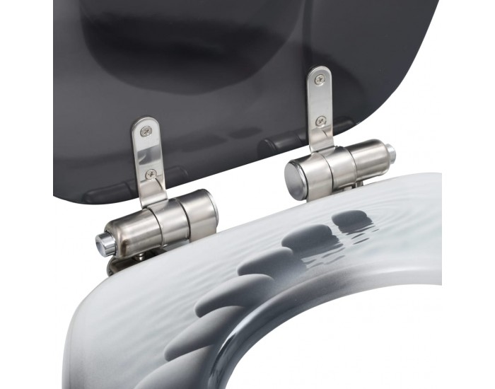 Sonata Тоалетна седалка с плавно затваряне, МДФ капак, дизайн с камъни -