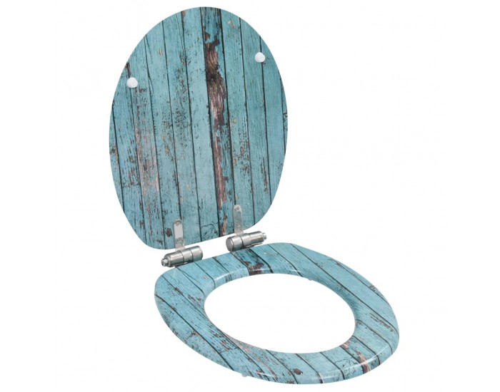 Sonata Тоалетна седалка с плавно затваряне, МДФ капак, винтидж дизайн -