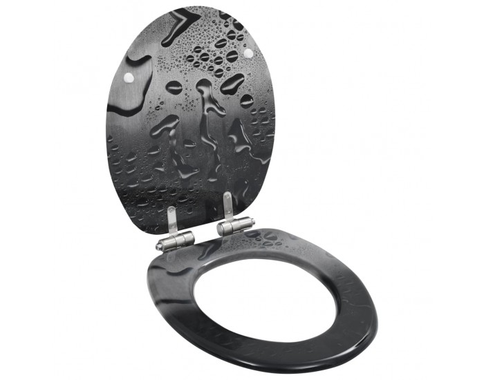 Sonata Тоалетна седалка с плавно затваряне, МДФ капак, водни капки -