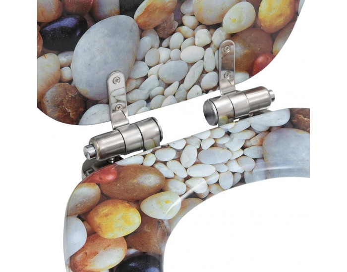 Sonata Тоалетна седалка с плавно затваряне, МДФ капак, морски камъчета -