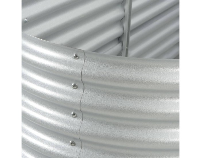 Sonata Градински плантер, 320x80x81 см, поцинкована стомана, сребрист -