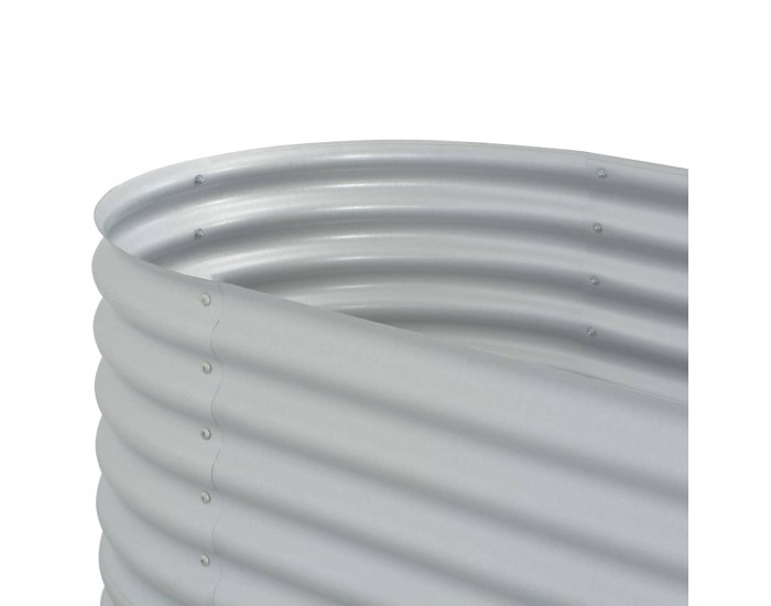 Sonata Градински плантер, 320x80x81 см, поцинкована стомана, сребрист -