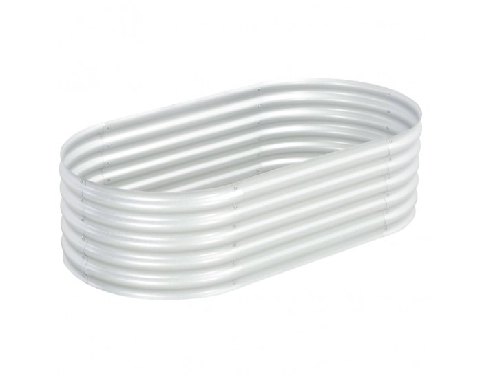 Sonata Градински плантер, 160x80x44 см, поцинкована стомана, сребрист -