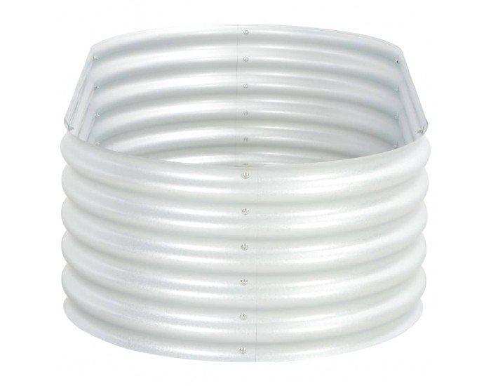 Sonata Градински плантер, 160x80x44 см, поцинкована стомана, сребрист -