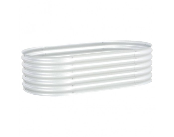 Sonata Градински плантер, 160x80x44 см, поцинкована стомана, сребрист -