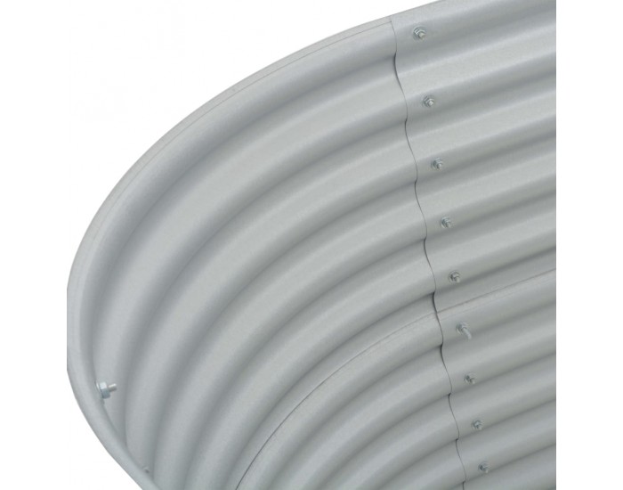 Sonata Градински плантер, 160x80x44 см, поцинкована стомана, сребрист -