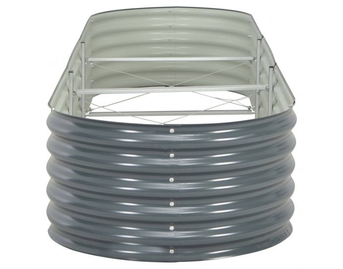 Sonata Градински плантер, 320x80x44 см, поцинкована стомана, сив -