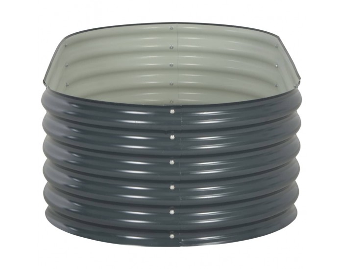 Sonata Градински плантер, 160x80x44 см, поцинкована стомана, сив -