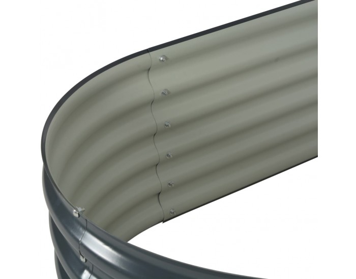 Sonata Градински плантер, 160x80x44 см, поцинкована стомана, сив -