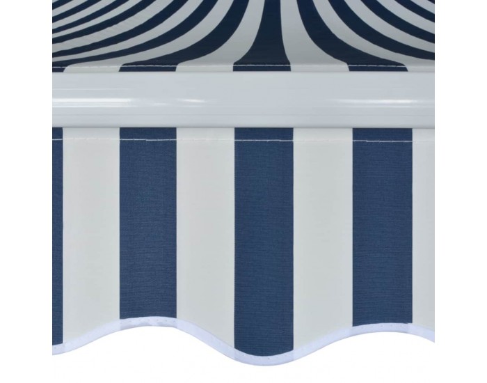 Sonata Сгъваема тента с ръчно задвижване, 400 см, синьо/бяло -