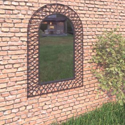 Sonata Градинско стенно огледало с рамка, 50x80 см, черно - Антре