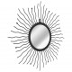 Sonata Градинско стенно огледало, слънчеви лъчи, 60 см, черно -