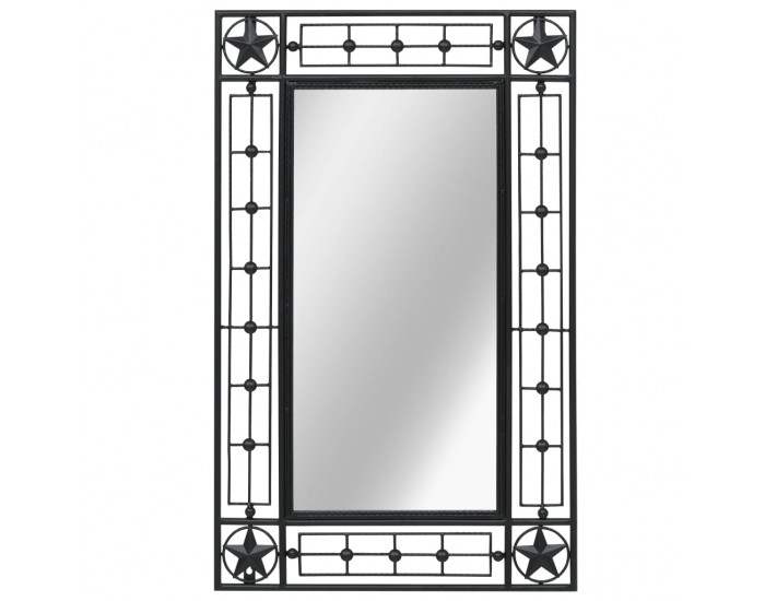 Sonata Градинско стенно огледало, правоъгълно, 50x80 см, черно -