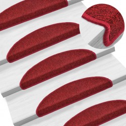 Sonata 15 бр стелки за стълбища, бордо червени, 56x17x3 см - Антре