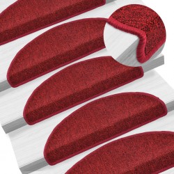 Sonata 15 бр стелки за стълбища, бордо червени, 65x24x4 см - Антре