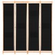 Sonata Параван за стая, 4 панела, черен, 160x170x4 cм, текстил -