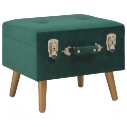 Sonata Табуретка за съхранение, 40 см, зелена, кадифе - Мека мебел