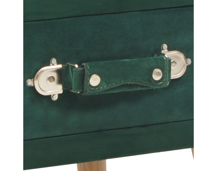 Sonata Нощно шкафче, зелено, 40x35x40 см, кадифе -