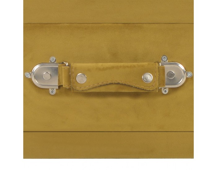 Sonata Нощно шкафче, цвят горчица, 40x35x40 см, кадифе -