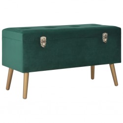 Sonata Пейка с отделение за съхранение, 80 см, зелено кадифе - Мека мебел