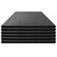 Sonata Ударопоглъщащи каучукови плочи, 6 бр, черни, 50x50x3 см -