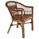 Sonata Градински столове, 4 бр, естествен ратан, кафяви -