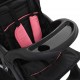 Sonata Комбинирана количка тандем, розово и черно, стомана -