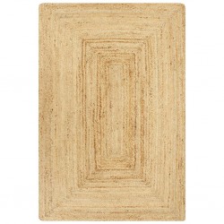 Sonata Ръчно тъкан килим от юта, естествен цвят, 120x180 см - Дневна