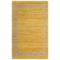 Sonata Ръчно тъкан килим от юта, жълт, 120x180 см - Килими и Подови настилки