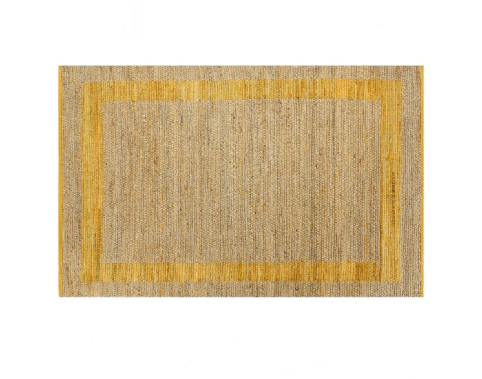 Sonata Ръчно тъкан килим от юта, жълт, 160x230 см - Sonata Ръчно тъкан килим от юта, жълт, 160x230 см -