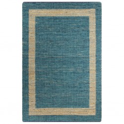 Sonata Ръчно тъкан килим от юта, син, 120x180 см - Дневна