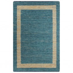 Sonata Ръчно тъкан килим от юта, син, 160x230 см - Килими и Подови настилки