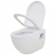 Sonata Окачена тоалетна чиния, със скрито казанче, керамична, бяла -