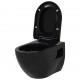 Sonata Окачена тоалетна чиния, със скрито казанче, керамична, черна -