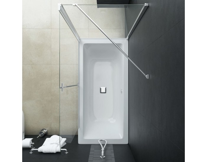 Sonata Душ параван хармоника, ESG стъкло, 120x68x140 см -