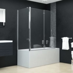 Sonata Душ параван хармоника, ESG стъкло, 120x68x140 см - Продукти за баня и WC