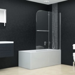 Sonata Сгъваем душ параван, 2 панела, ESG стъкло, 120x140 см - Продукти за баня и WC