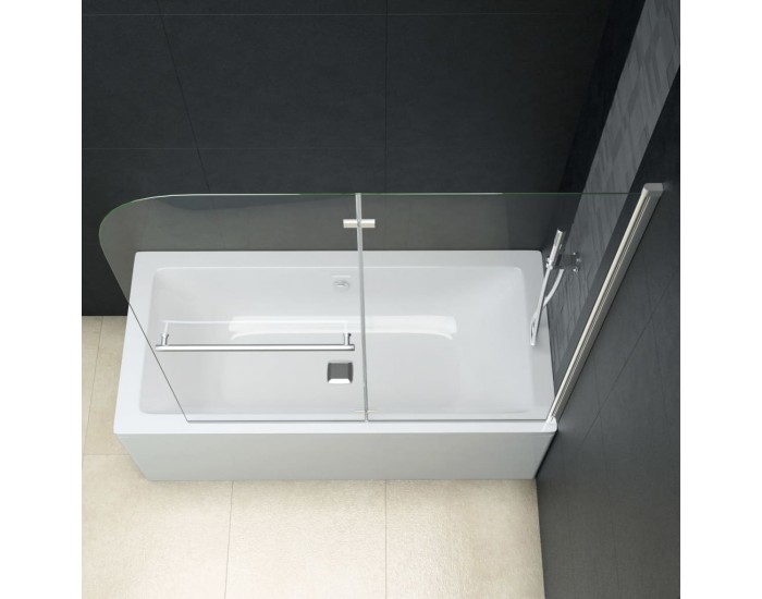 Sonata Сгъваем душ параван, 2 панела, ESG стъкло, 95x140 см -