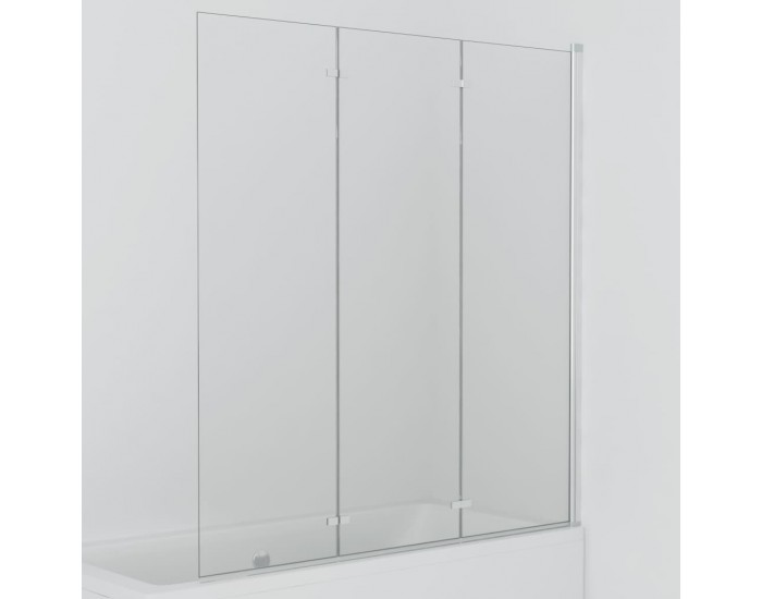 Sonata Сгъваем душ параван, 3 панела, ESG стъкло, 130x138 см -